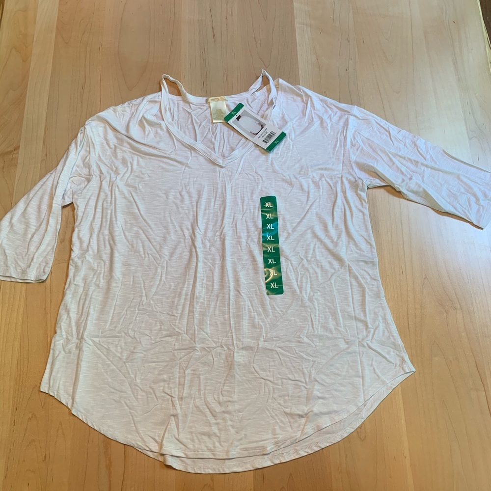 White VNeck Tee